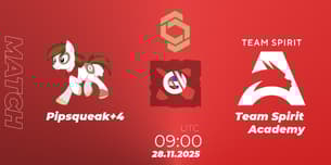 Pipsqueak+4 VS Team Spirit Academy