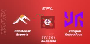 Carstensz Esports VS Yangon Galacticos Carstensz Esports VS Yangon Galacticos