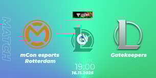 mCon esports Rotterdam VS Gatekeepers