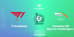 T1 Academy VS Hanwha Life Esports Challengers T1 Academy VS Hanwha Life Esports Challengers