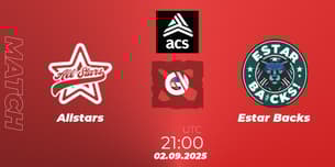 Allstars VS Estar Backs