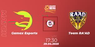 Gamax Esports VS Team RA'AD