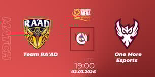 Team RA'AD VS One More Esports
