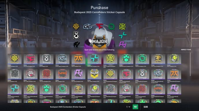 StarLadder Budapest Major 2025 Klistermärken Översikt