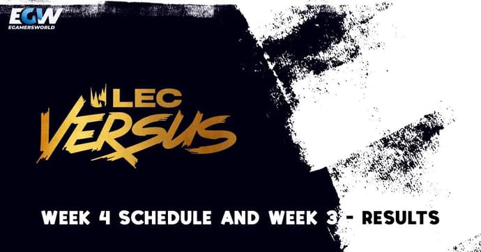 LEC Versus 2026 Week 4 Schedule and Week 3 - Results LEC Versus 2026 Week 4 Schedule and Week 3 - Results