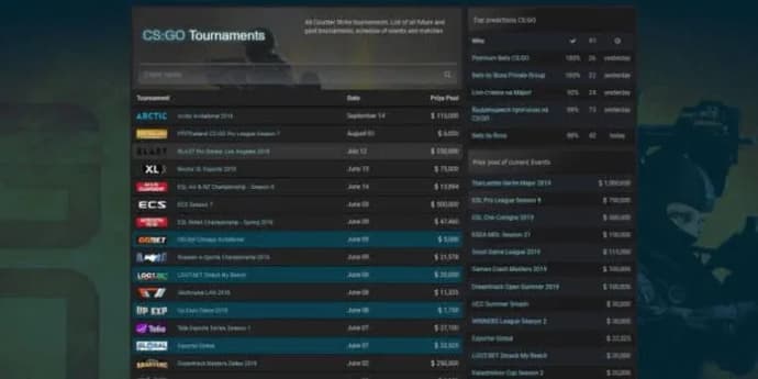 Game-Tournaments.com: Gennemgang af et eSports-websted. Foto 1
