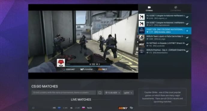 Ggscore.com - Site eSports : aperçu et description. Photo 1