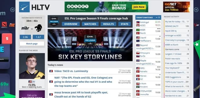 HLTV.org - aperçu des ressources esports HLTV.org - aperçu des ressources esports