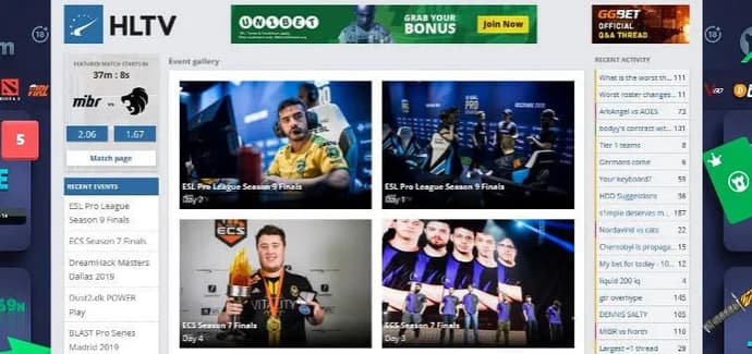 HLTV.org - aperçu des ressources esports. Photo 3