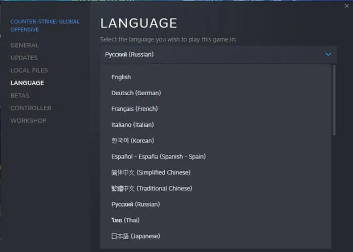 Wie ändere ich die Sprache in CS:GO?. Foto 3