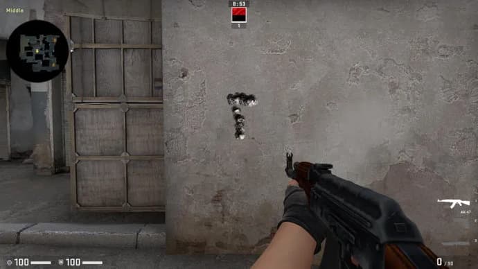 Kuinka harjoitella puristin AK- 47 CS:GO:ssa. Photo 1