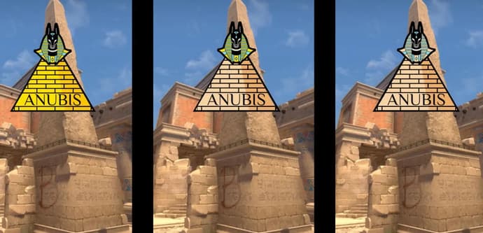 Positions sur la carte Anubis Positions sur la carte Anubis