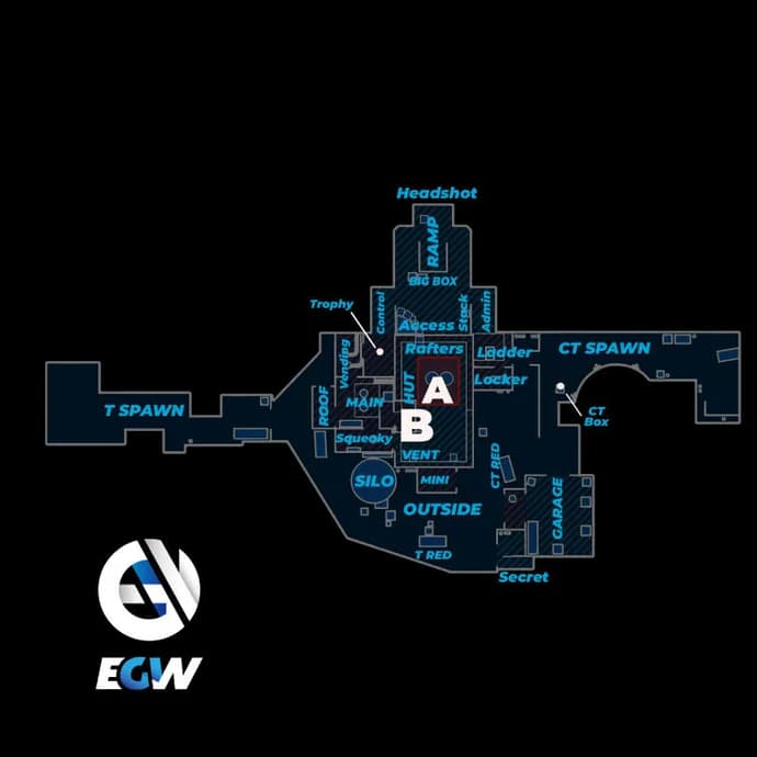 Все позиции на карте Nuke в CS:GO. Фото 1