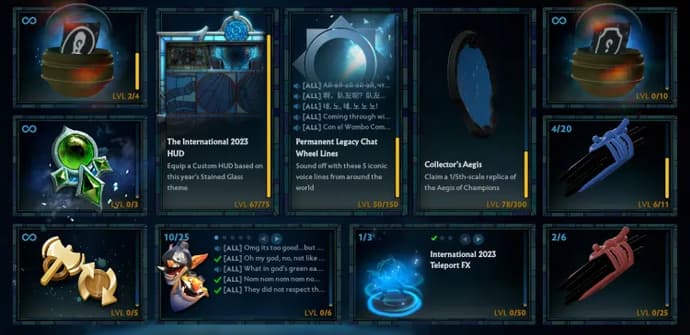 Обзор The International 2023 Compendium: Стоимость, Награды, Прокачка 5