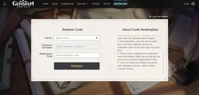 Genshin Redeem code - June 2025 2