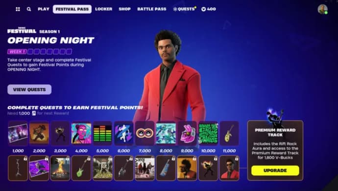 Fornite Music Pass Season 1 The Weekend