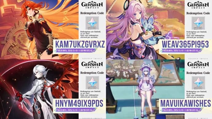 Genshin Impact Redeem codes for June 2025 1