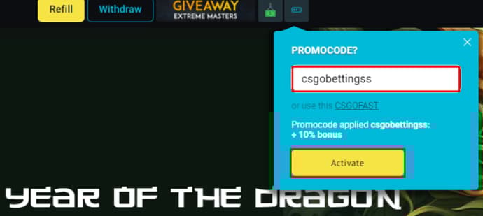 CSGOFast Promo Code “CSGOBETTINGSS” & Referral Bonus 5