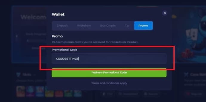 Rainbet Promo Code