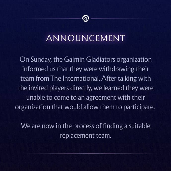 Gaimin Gladiators Withdraw from The International 2025 — What We Know 1