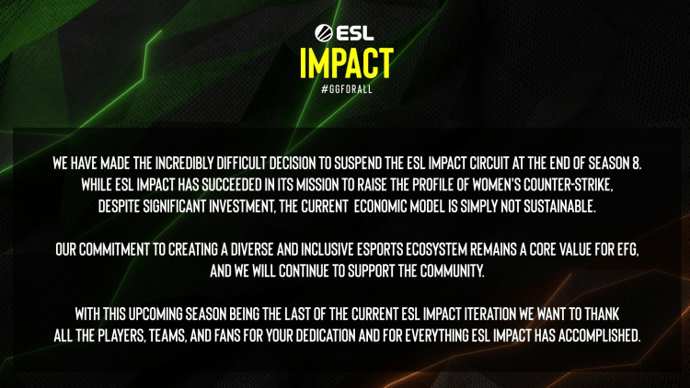 ESL announce