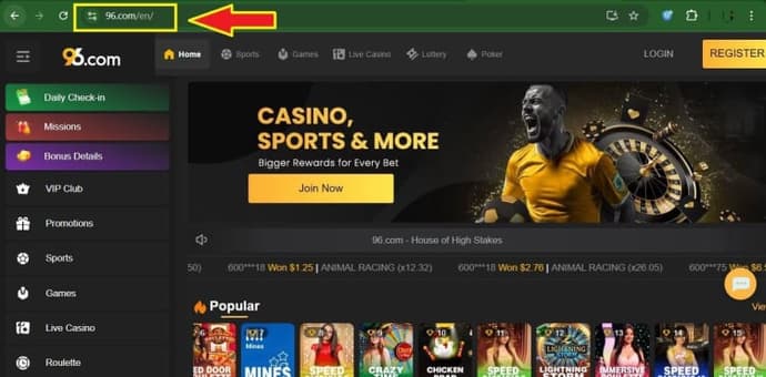 96.com Promo Code “96XCSGO” to Get Free Money and Free Spins 2