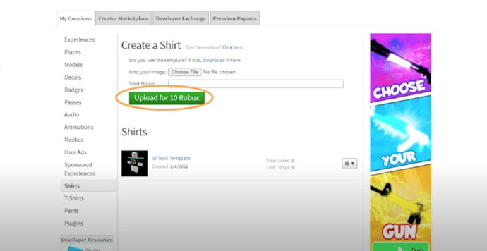 How to Make Clothes in Roblox 3