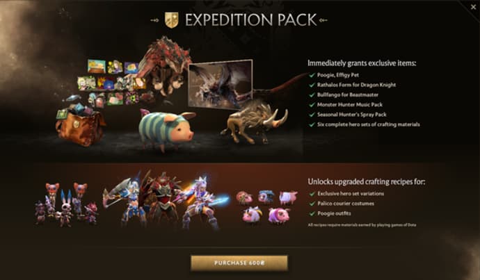Dota x Monster Hunter Collaboration Overview 1
