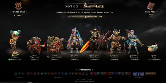 Dota x Monster Hunter Collaboration Overview 1