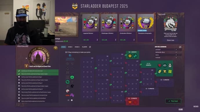 lauders pick`em SL Budapest Major 2025