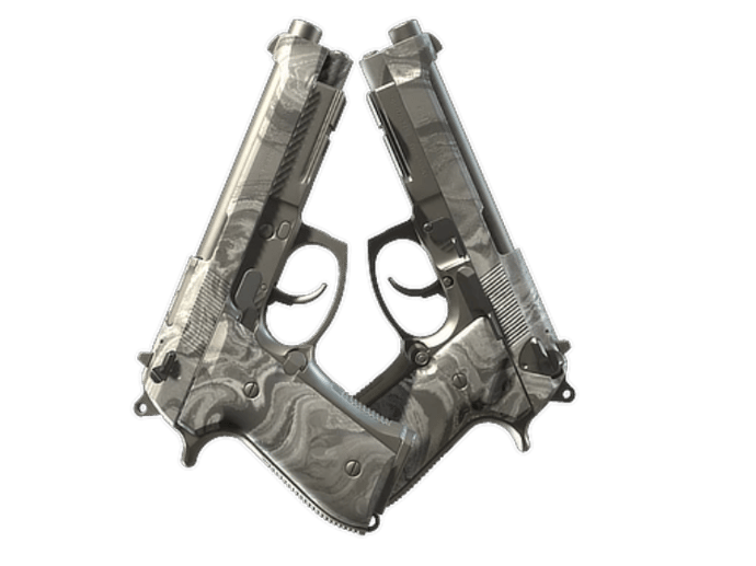 Dual Berettas - Silver Pour