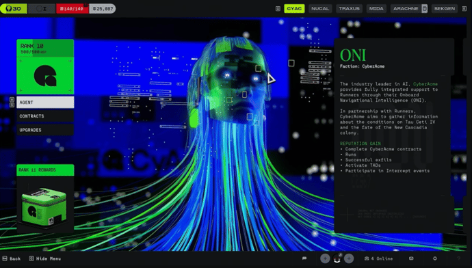 CyberAcme: Rewards & Quests of the Marathon Faction 1