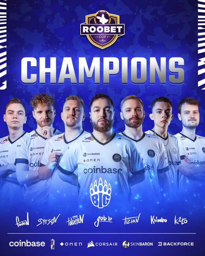 BIG deviennent champions Roobet Cup 2022. Photo 1