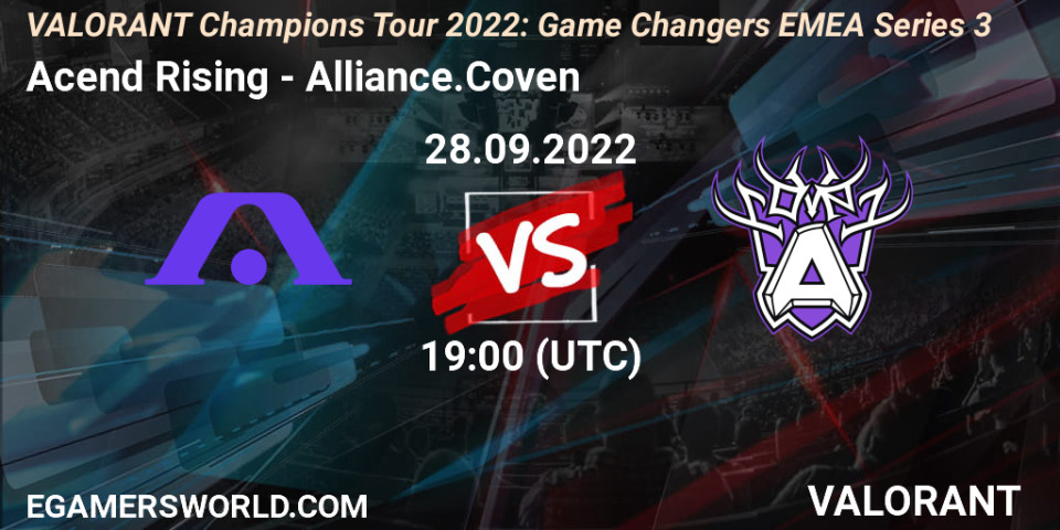 Acend Rising VS Alliance Coven VALORANT Betting Tips, Stream, LiveScore ...