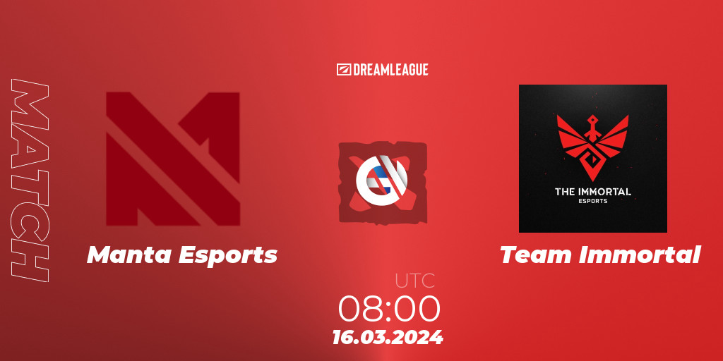 Manta Esports vs Team Immortal 16.03.24. Dota 2, DreamLeague Season 23