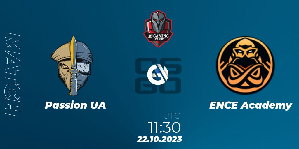 Passion UA - ENCE Academy: 22.10.23. CS2 (CS:GO) A1 Gaming League Season 7.  Prediction, Stream, LiveScore, Results. Twitch, HLTV,  - 41oF379Zkx