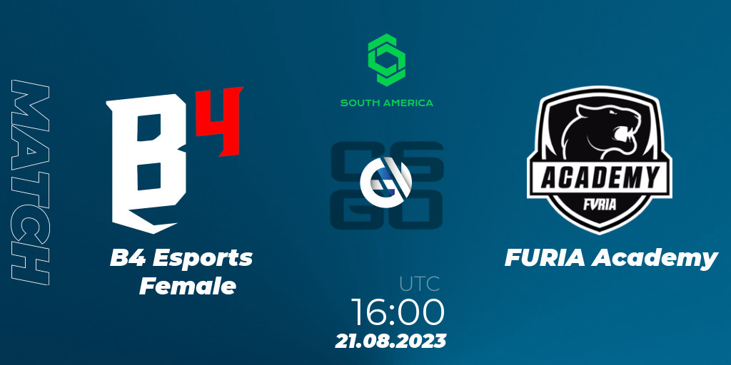 B4 Esports Female FURIA Academy 21.08.2023 at 1600. CounterStrike
