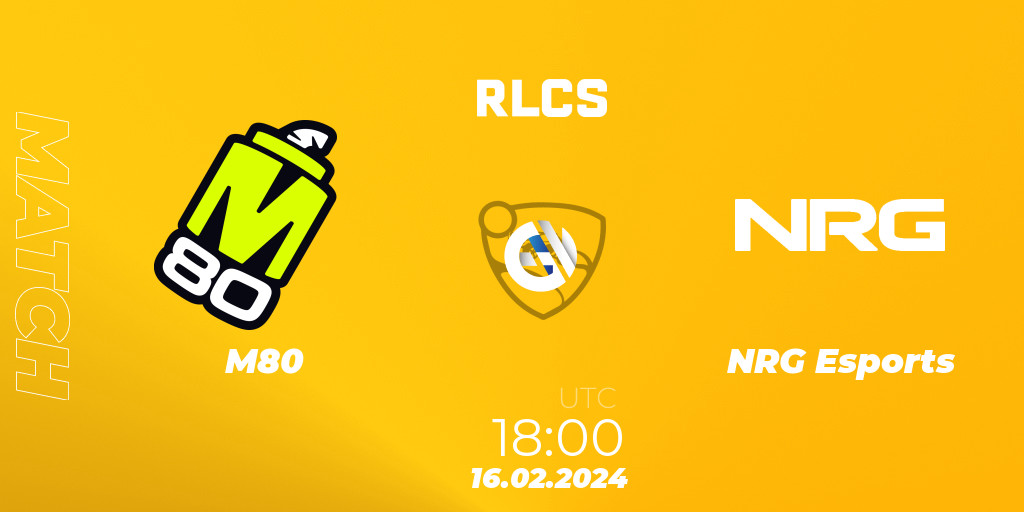 M80 vs NRG Esports 16.02.24. Rocket League, RLCS 2024 Major 1 North