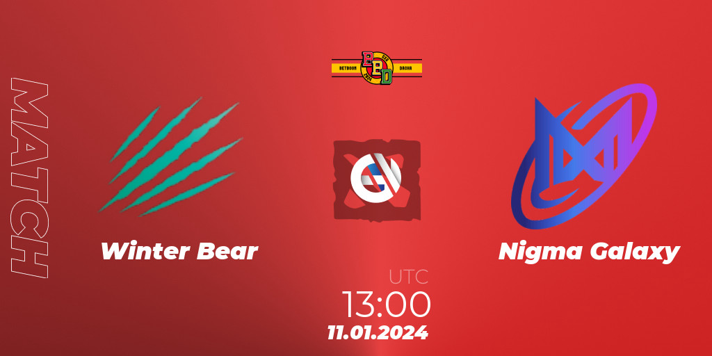 Winter Bear vs Nigma Galaxy: 11.01.24. Dota 2, BetBoom Dacha Dubai 2024 ...