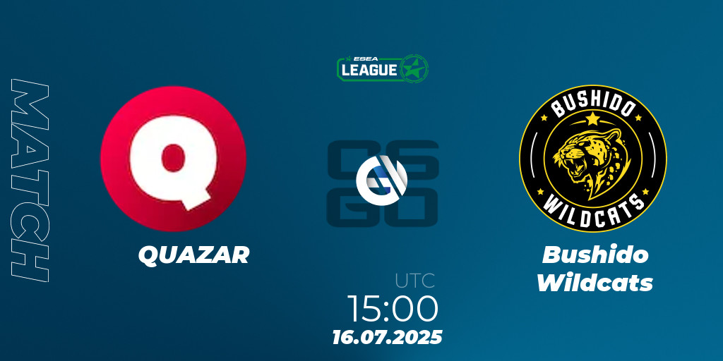 QUAZAR VS Bushido Wildcats: 16.07.2025 at 15:00. Counter