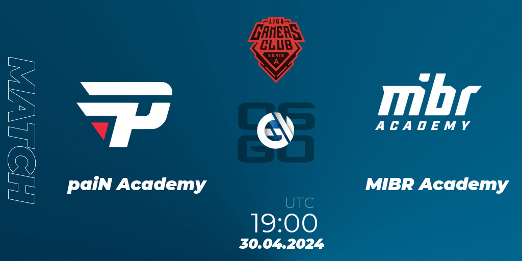 Pain Academy - Mibr Academy: 30.04.24. Cs2 (cs:go) Gamers Club Liga 