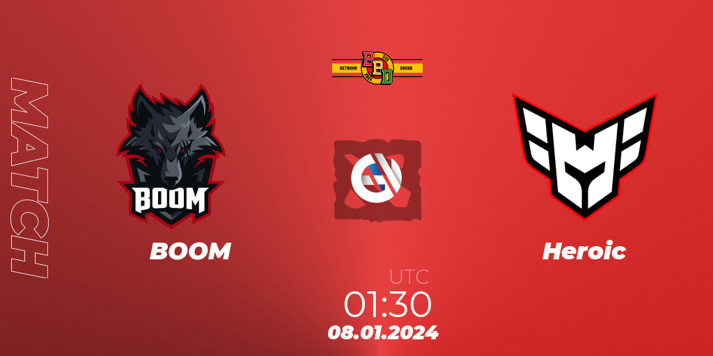 BOOM VS Heroic Dota 2 Betting Tips, Stream, LiveScore, Results on EGW☕