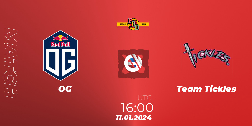 Og Vs Team Tickles: 11.01.24. Dota 2, Betboom Dacha Dubai 2024: Weu 