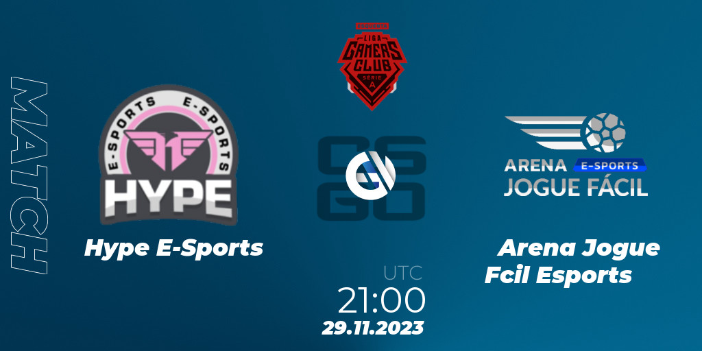 Arena Jogue Facil Esports vs Hype E-sports» Predictions, Odds