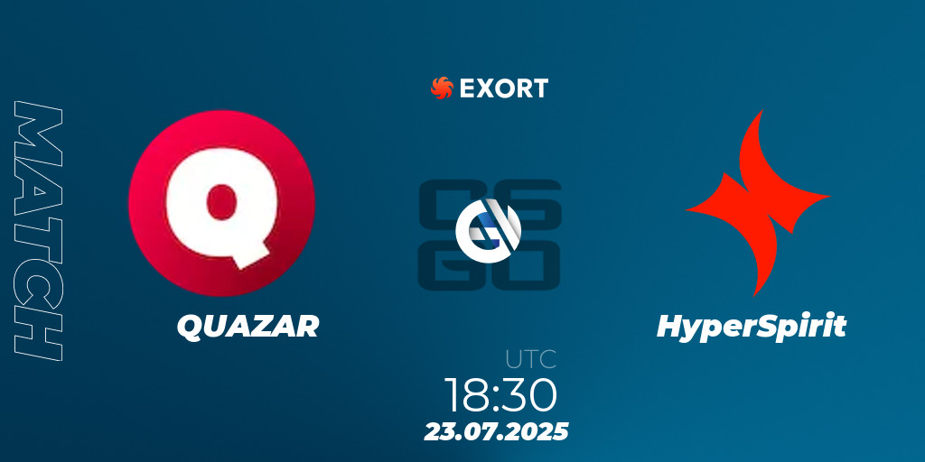QUAZAR VS HyperSpirit: 23.07.2025 at 18:30. Counter-Strike