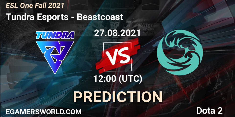 Tundra Esports Vs Beastcoast Match Prediction 27 08 21 Dota 2 Esl One Fall 2021 Egw