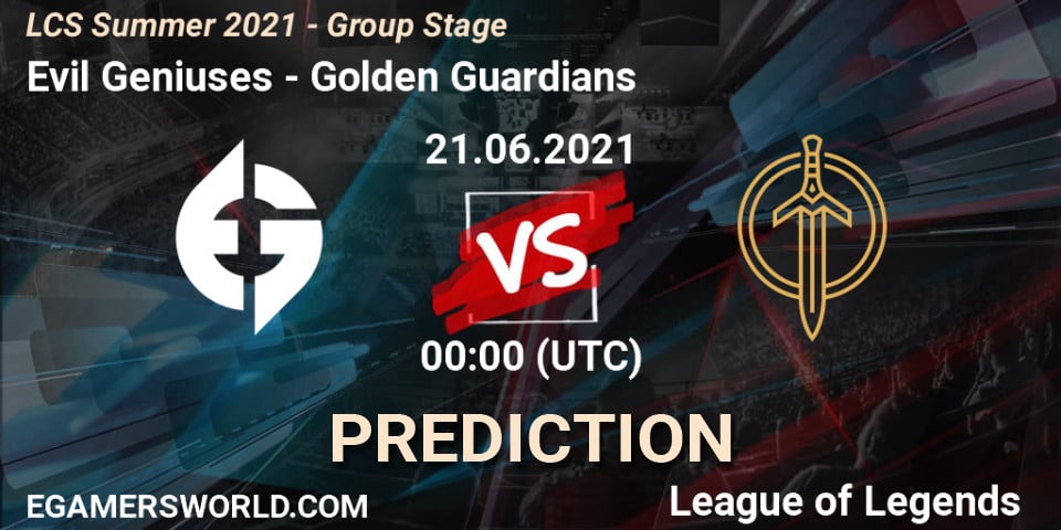 Evil Geniuses vs Golden Guardians: Betting TIp, Match Prediction. 21.06 ...