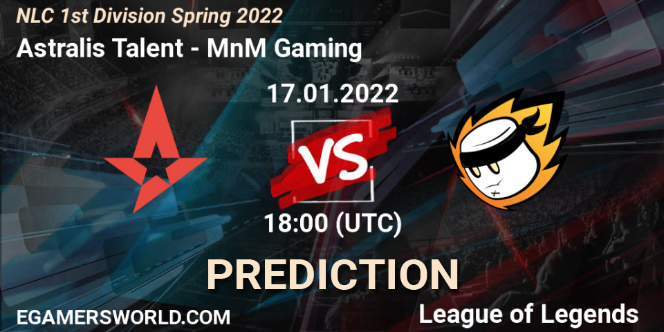 Astralis Talent Vs MnM Gaming: Betting TIp, Match Prediction. 17.01. ...