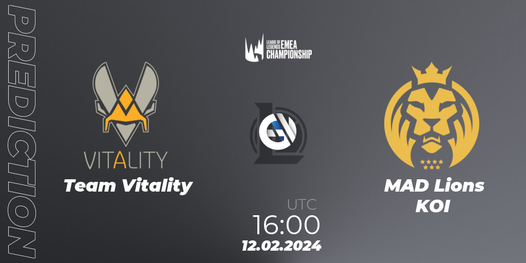 Team Vitality vs MAD Lions KOI: Betting TIp, Match Prediction