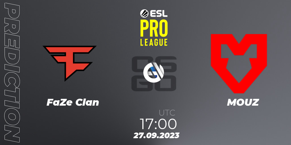 FaZe Clan vs MOUZ: Betting TIp, Match Prediction. 27.09.2023 at 17:00 ...